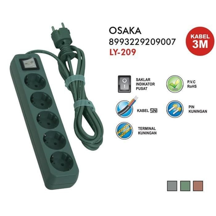 Loyal-209 OSAKA Socket Outlet Extension 5 (3M) | Shopee Philippines