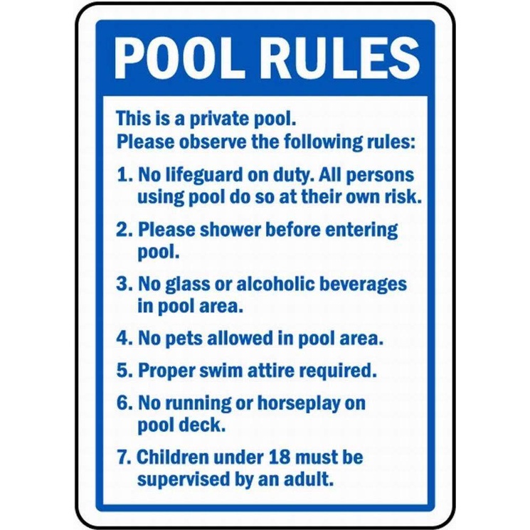 LoMall Pool Rules Sign Warning Sign Safety Sign Danger Tin Sign X 20 ...