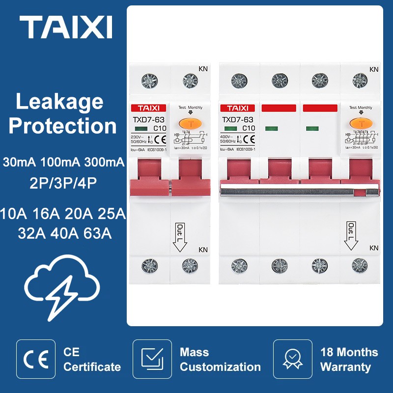 Mini Rcbo Residual Current Circuit Breaker With Overcurrent Protection Elcb For Low Voltage A