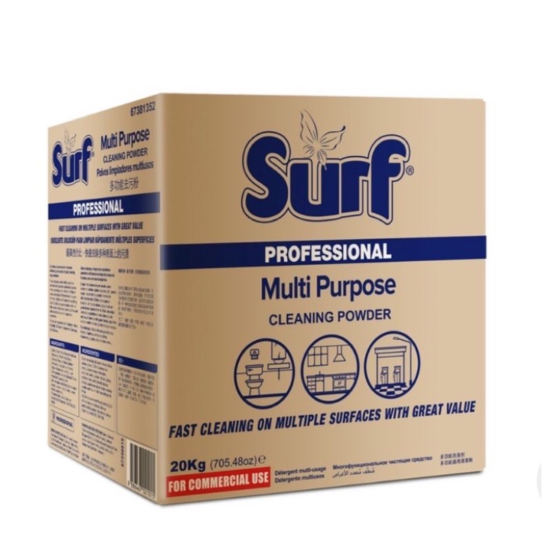 Surf Professional Multi All Purpose Cleaning Powder 20kg (Commercial ...