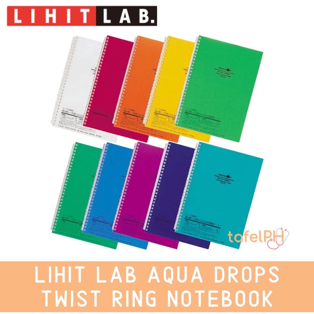 Lihit Lab Aqua Drops Twist Ring Notebook, A5 / A6 Shopee Philippines