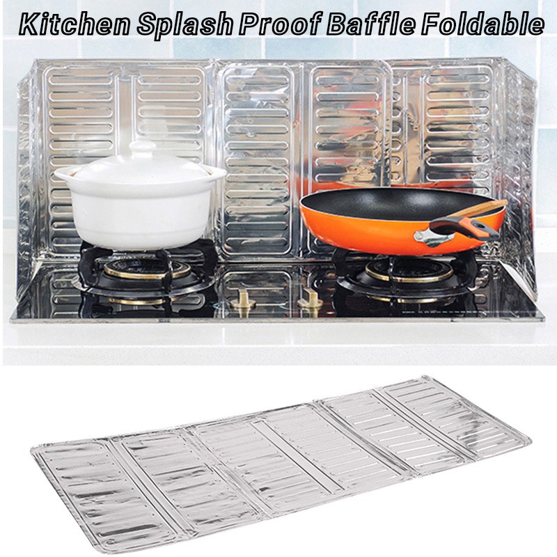 Kitchen Splash Proof Baffle Foldable Oil Splash Screen Cover Shield ...