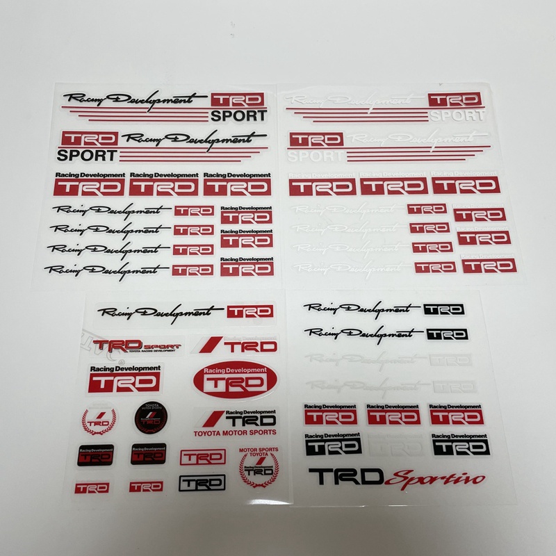Car Sticker TRD Racing Development Logo Emblem Rear View Mirror Sticker ...