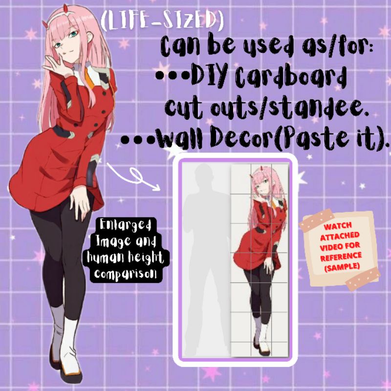 ZERO TWO ENLARGED IMAGE (FOR DIY CARDBOARD CUTOUTS, STANDEE OR WALL ...