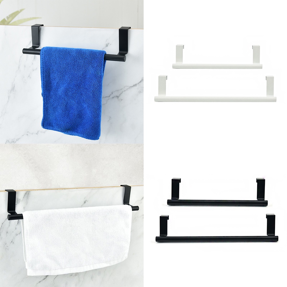 Towel Rack Over Door Towel Bar Hanging Holder Stainless Steel Bathroom ...