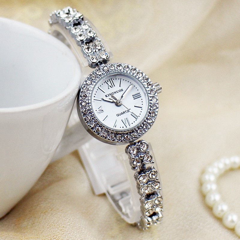 Nerrad Original Watch for Women Ladies Watch Luxury Rhinestone Waterproof  Watch Diamond Watch Stainless Steel Quartz Roman numerals Watch