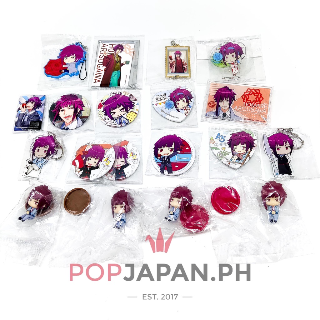 A3 Homare Arisugawa Anime Goods Mini Figures Cards Can badge Rubber ...