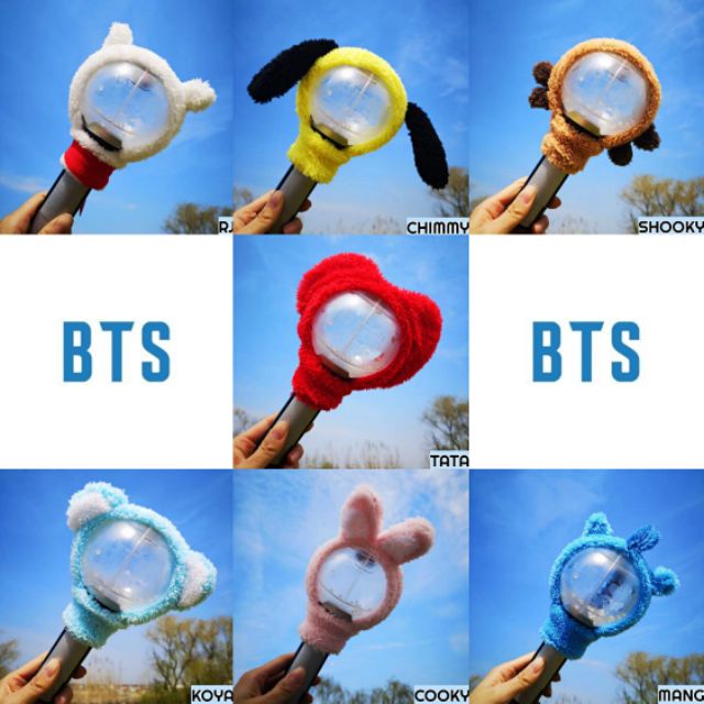 BTS Army Bomb lightstick Cover BT21 Plush Head CoverNO LIGHTSTICK
