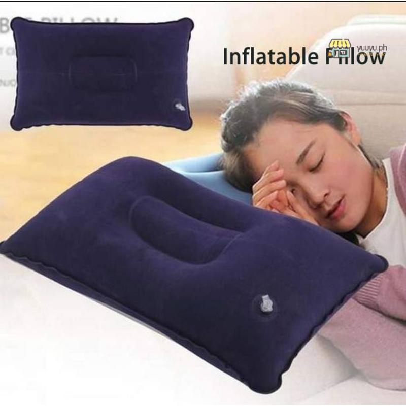 Portable Inflatable Pillow Ultra Light Flocking Neck Travel /Camping ...
