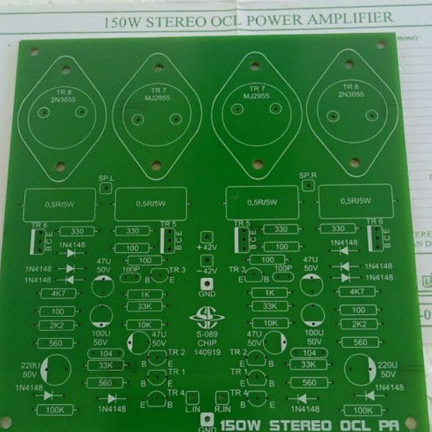 Pcb PA Ocl 150w stereo unit S - 089 | Shopee Philippines