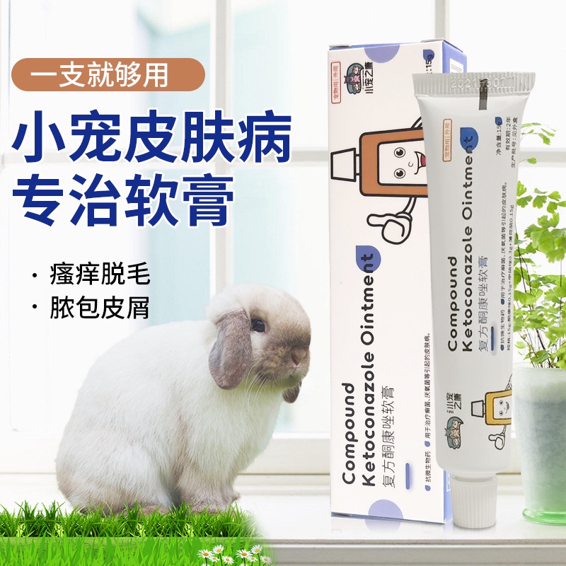 Rabbit skin disease ointment rabbit Totoro guinea pig dandruff hair