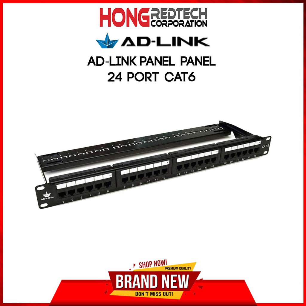 AD-LINK PATCH PANEL (24 PORT CAT6) | Shopee Philippines