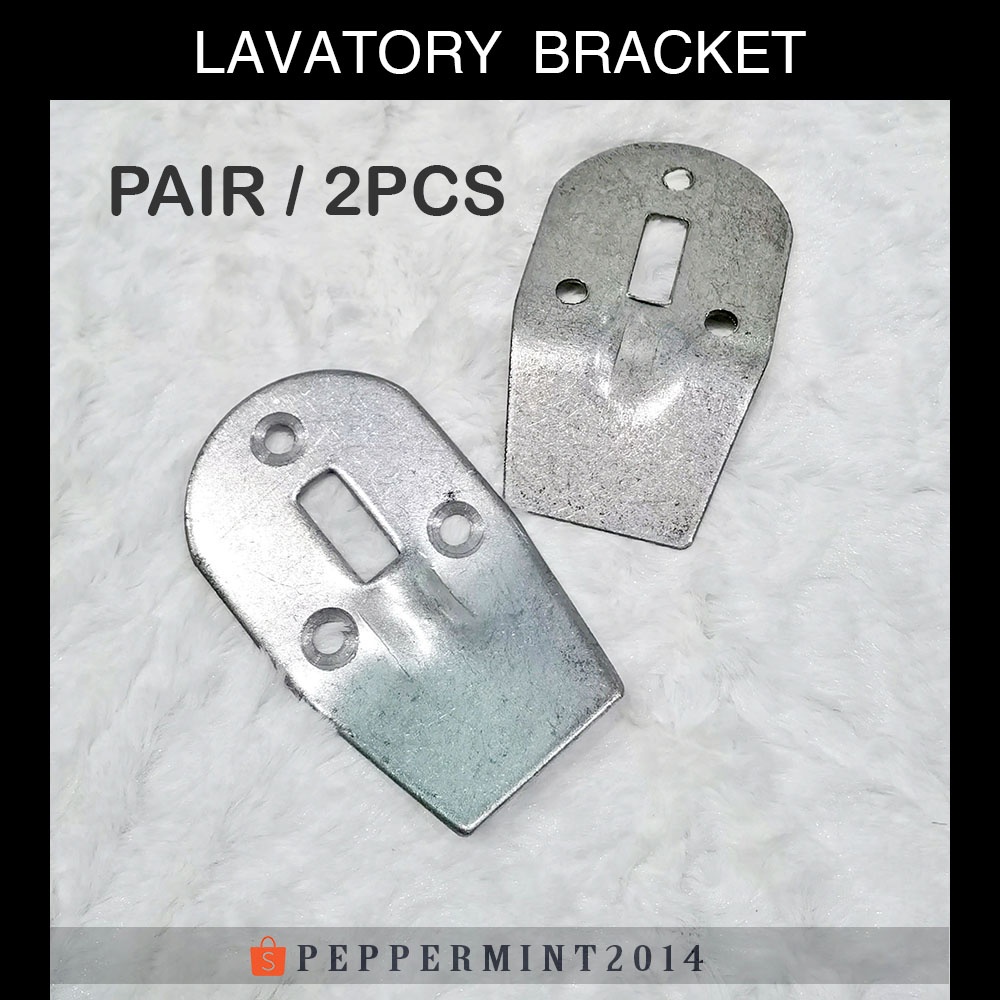 Lavatory Bracket Cast Iron Silver Galvanized Universal Wall Mount Steel