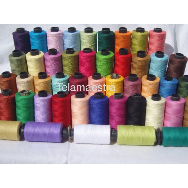 Sinulid Cotton Twine Colorful Sewing Thread in Cone 3000m / Tkt.120 ...
