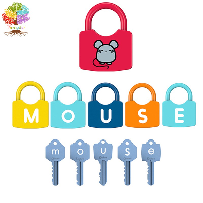 Treeyear ABC Lock Educational Lock Letter Combination with 26 Locks, 26 ...