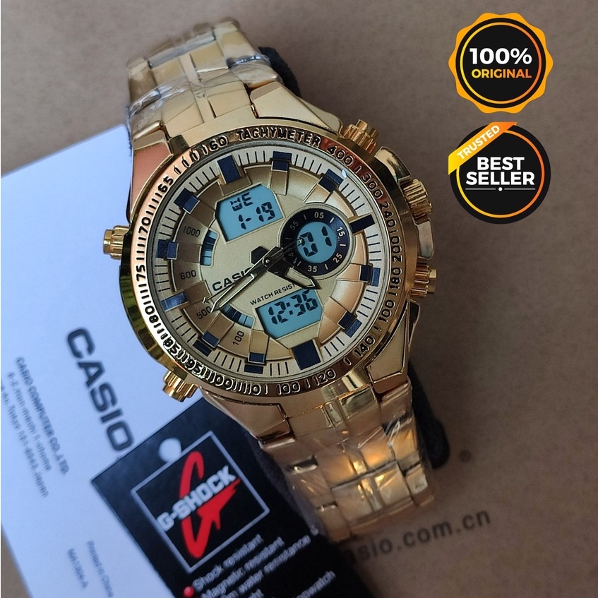 ORIGINAL CASIO EDIFICE G SHOCK DUAL TIME Full Metal Series Complete Inclusion Shopee Philippines