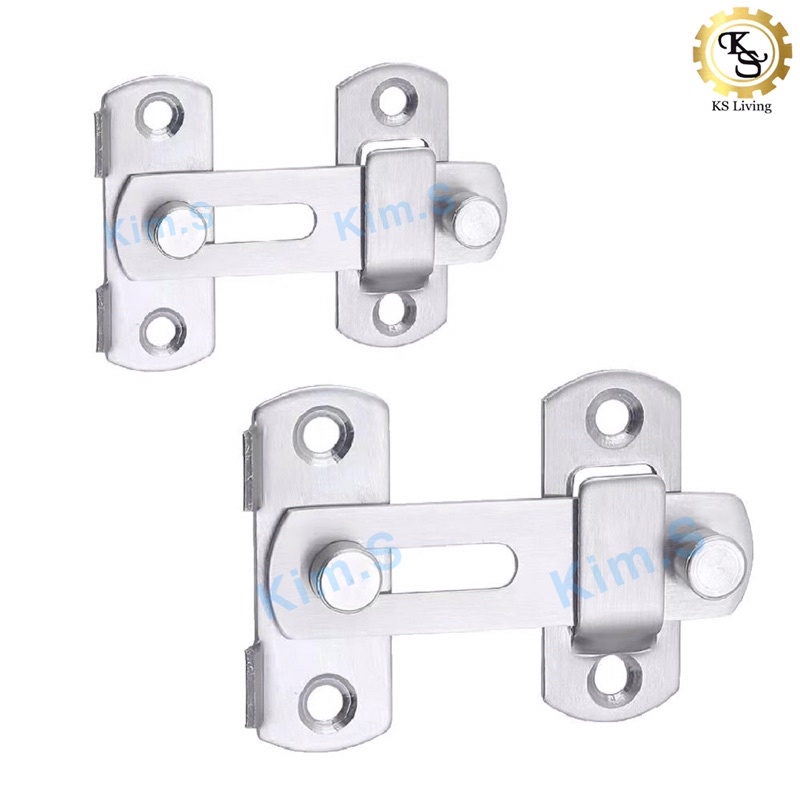 Kim.S Stainless Steel Swivel Bolt Door Latch Slug Catch Hasp Lock Pintu