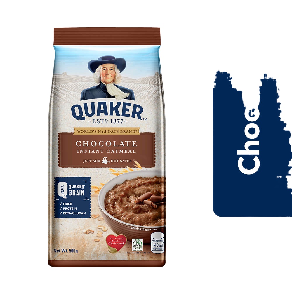 Quaker Flavored Oatmeal Chocolate 500g | Shopee Philippines