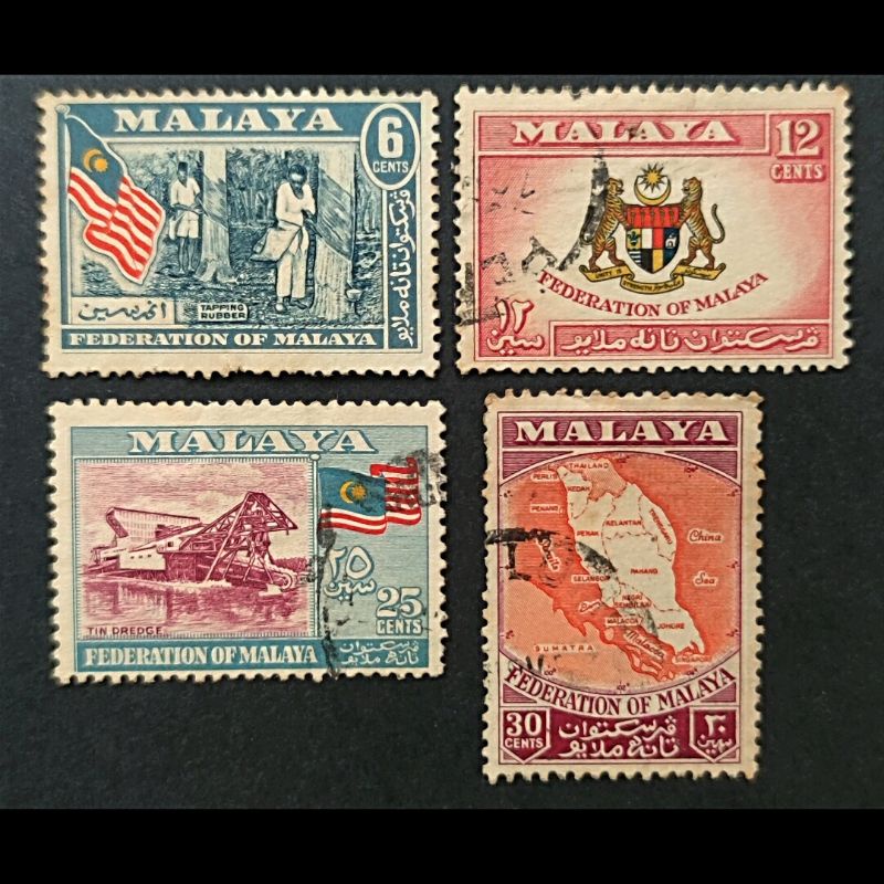 Stamp Malaya 1957 - Malayan Federation - General Issue - (4v Used ...