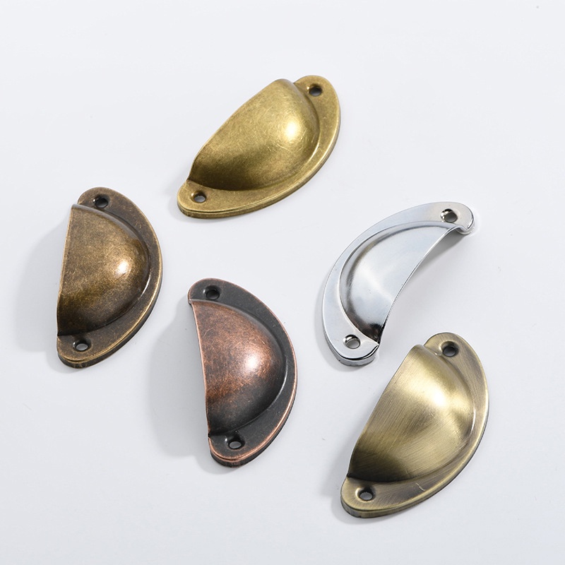 Retro Half Ear Brass Knob Hidden Kitchen Cabinet Handle Modern Light ...