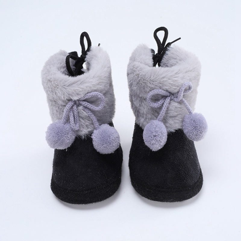 Baby Shoes Infant Girl Cotton Snow Boots Newborn Girl Antislip Mid