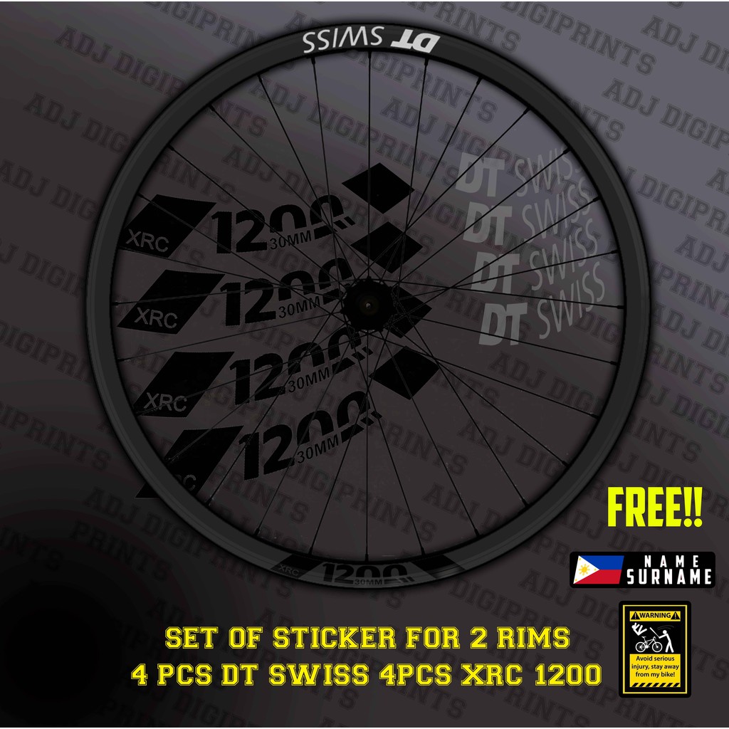 DT SWISS XRC 1200 Decals Sticker Vinyl Cut Out | Shopee Philippines