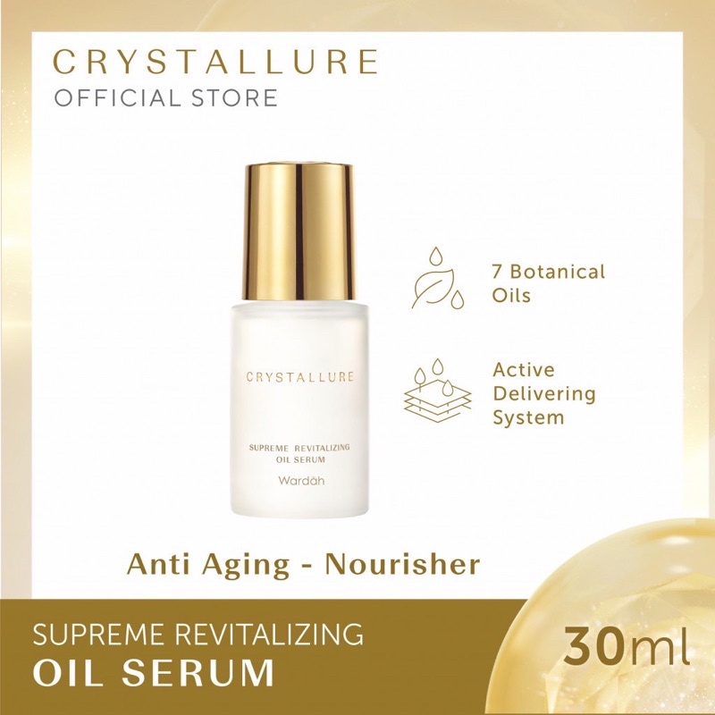 Crystallure Supreme Revitalizing oil Serum 30 ml Facial Moisturizing Containing 7 botanical