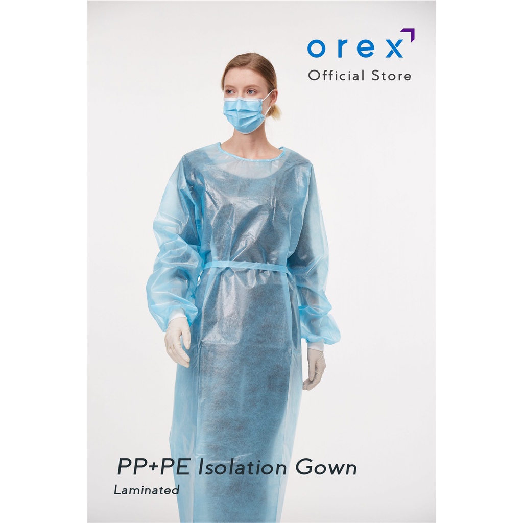 OREX PPE Isolation Gown Non-Woven (25gsm/40gsm/50gsm) | Shopee Philippines