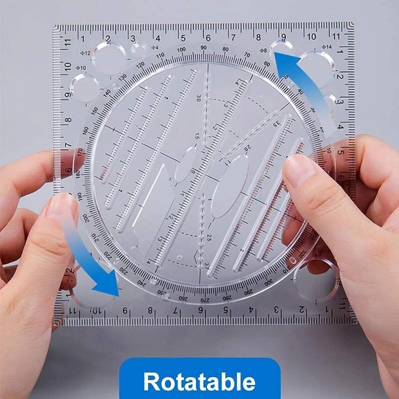 1pc Multifunctional Drawing Architect Stereo Geometry Ellipse Drafting ...