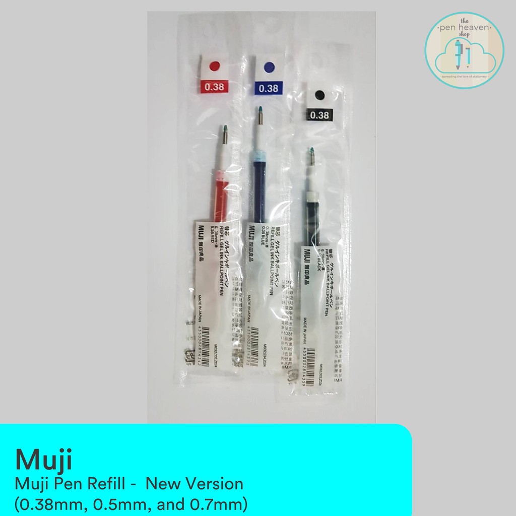 Muji Pens Refill (for Cap and Knock Type Pens, Authentic) Shopee