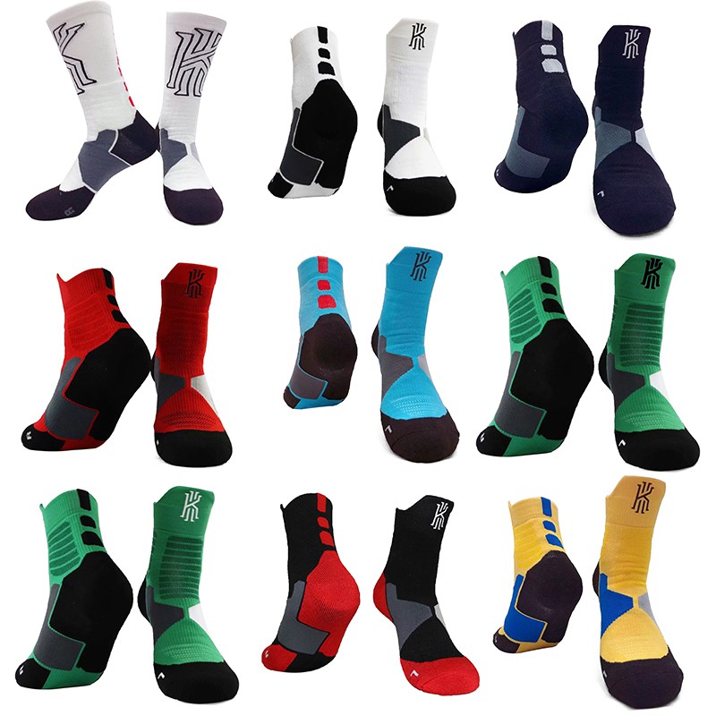 Men s Elite Kyrie Irving LOGO Basketball NBA sports training running anti slip basketball socks Shopee Philippines