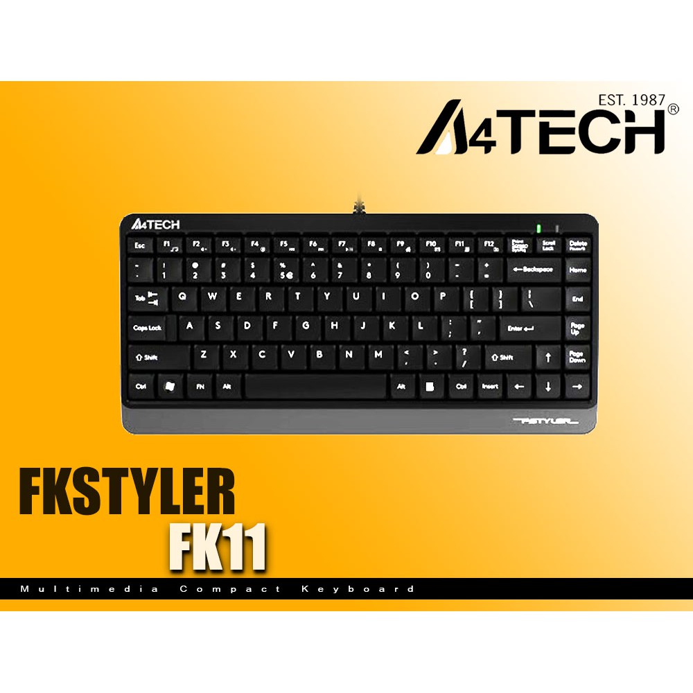 A4Tech KLS5 FSTYLER FKS11 Sleek Multimedia Compact Mini Keyboard