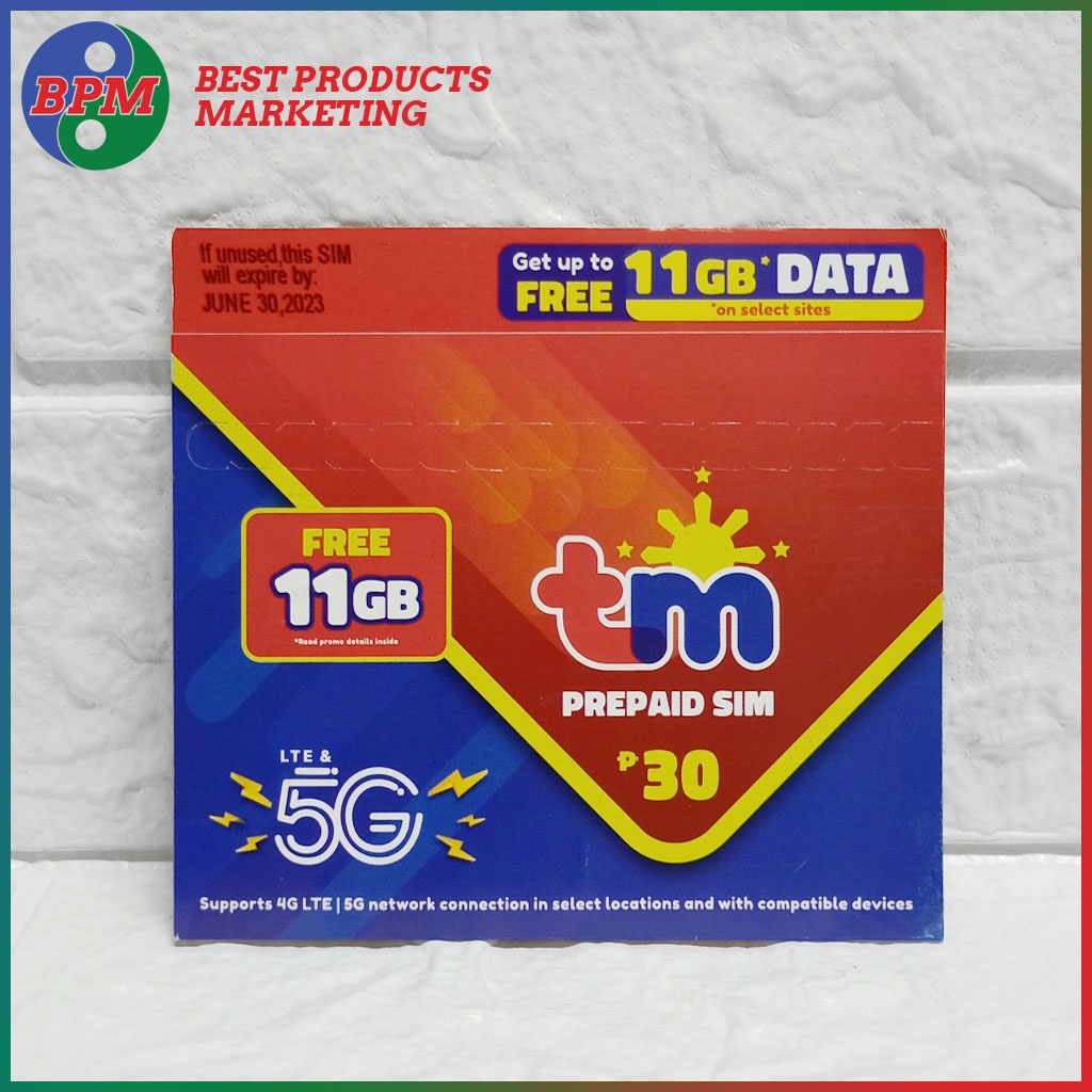 TM Prepaid LTE Triple-Cut Sim | Shopee Philippines