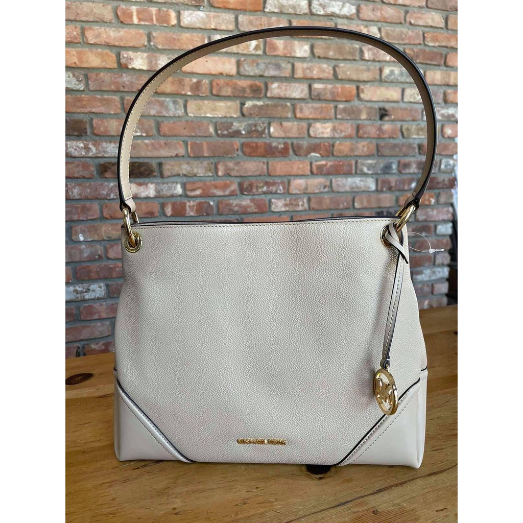 Michael Kors Nicole Medium Single Compartment Tote Bisque Pebbled