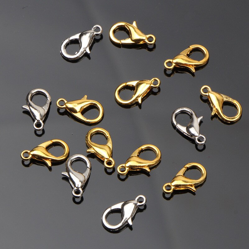 10pcs 10mm Lobster Clasps Hooks Alloy Lobster Clasp Hook Jewelry Accessories