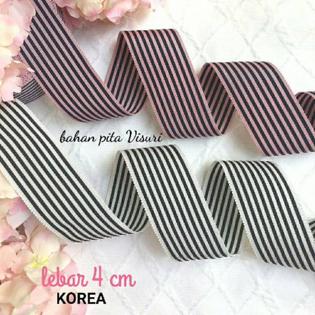 Korean Ribbon Line 4cm per 1 yard (90 cm) | Shopee Philippines