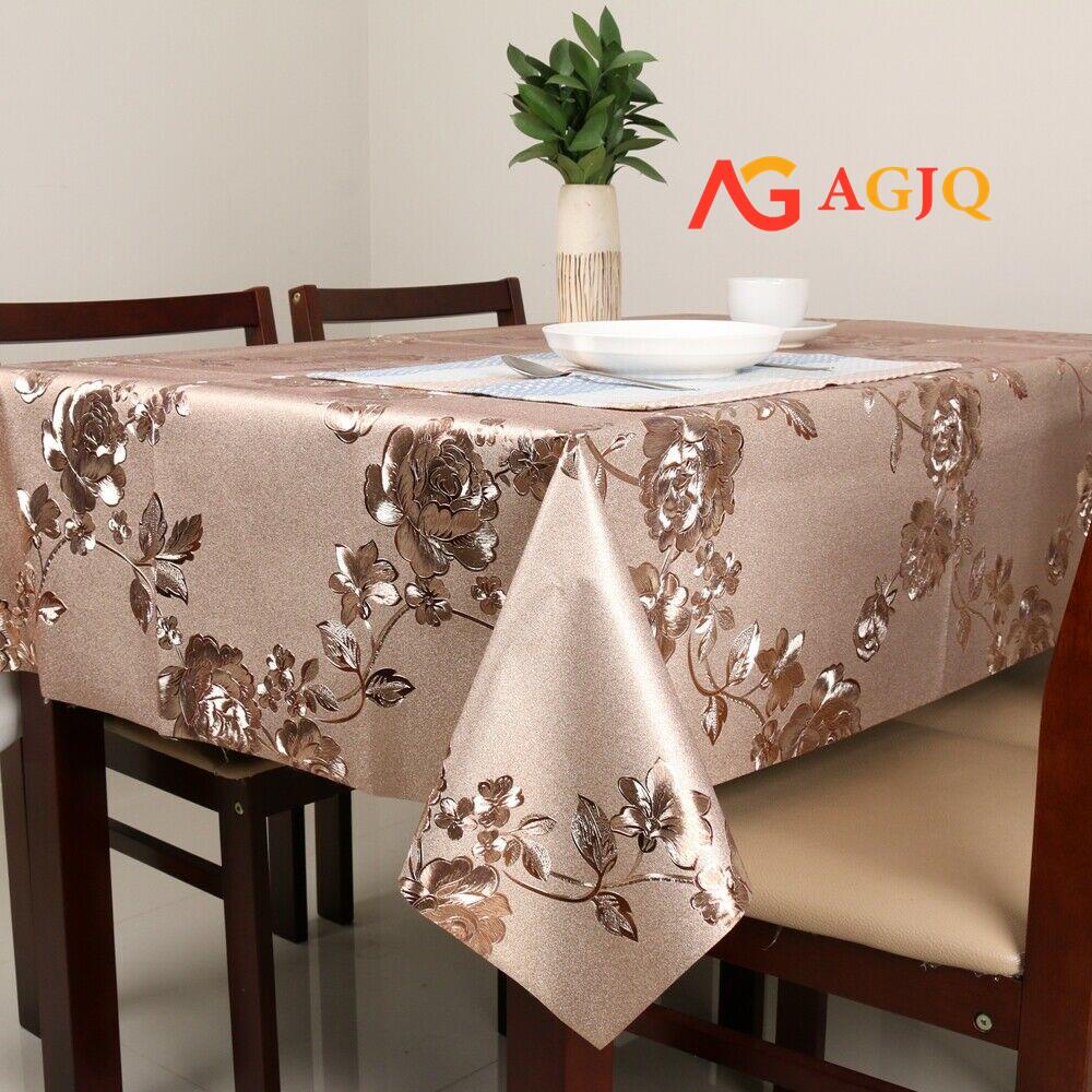 PVC Table Cover Gold or silver Waterproof pvc table cloths Oil proof ...