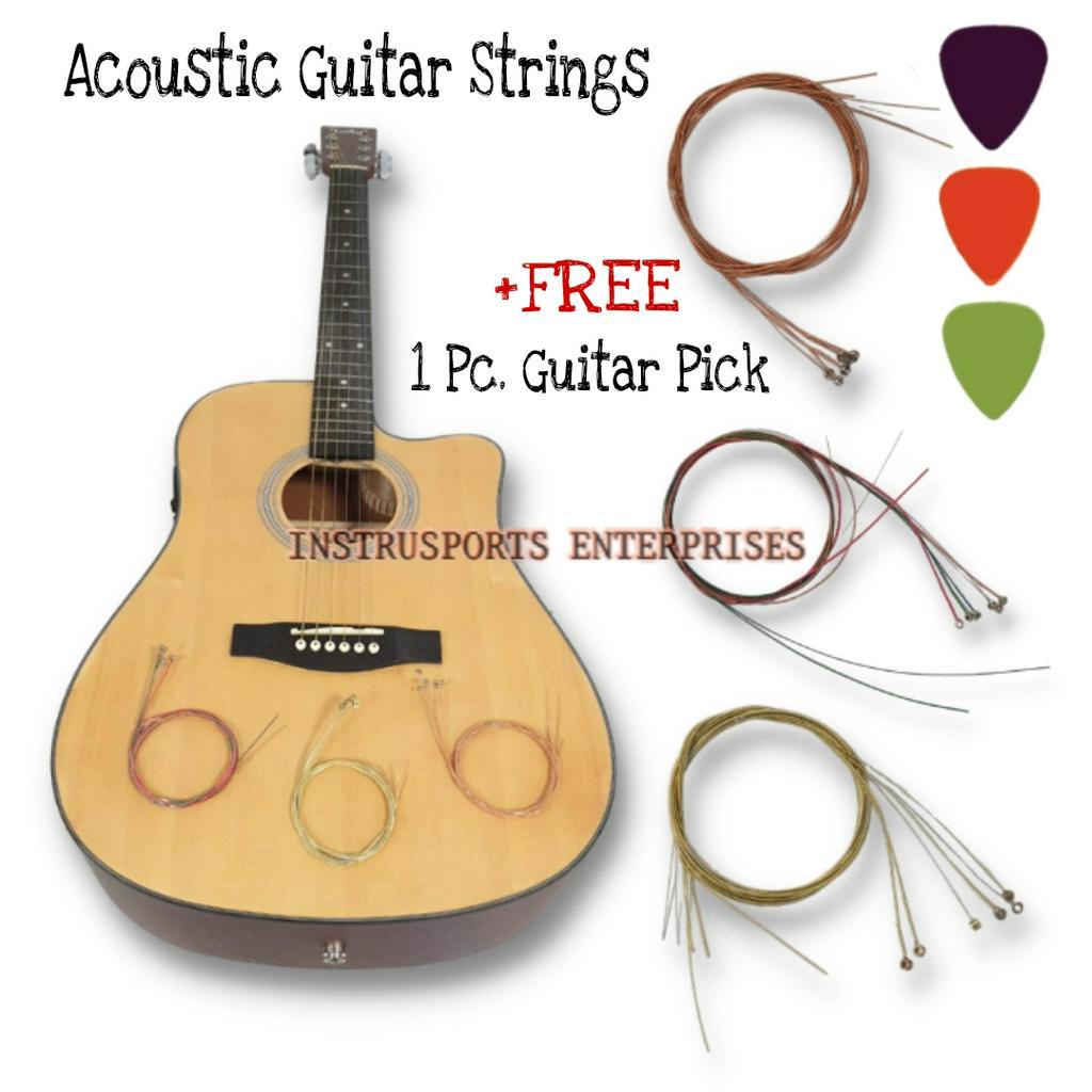 6Pcs/1Set Guitar Acoustic Strings Musical Instrument Accessories EA