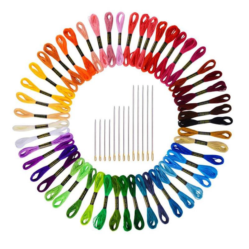 660Pcs Friendship Bracelet String Kit With Storage Box, Embroidery Floss Kit Include 110 Colors Embroidery Thread, 500 Beads, 50 Cross Stitch Tools