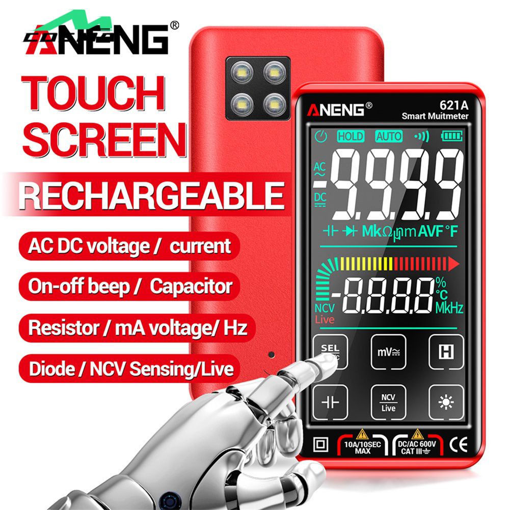 Aneng A Smart Digital Multimeter Touch Screen Multimetro Tester Transistor Counts True