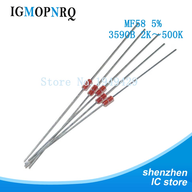 20pcs NTC Thermal Resistor NTC MF58 3950 5% B 2K 5K 10K 20K 50K 100K ...
