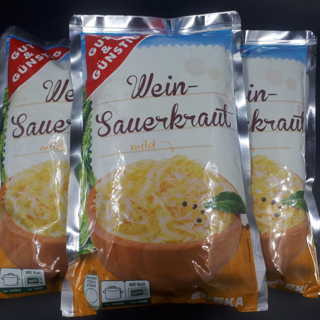 Gut & Gunstig WeinSauerkraut / Sour Cabbage / Fermented cabbage 520g