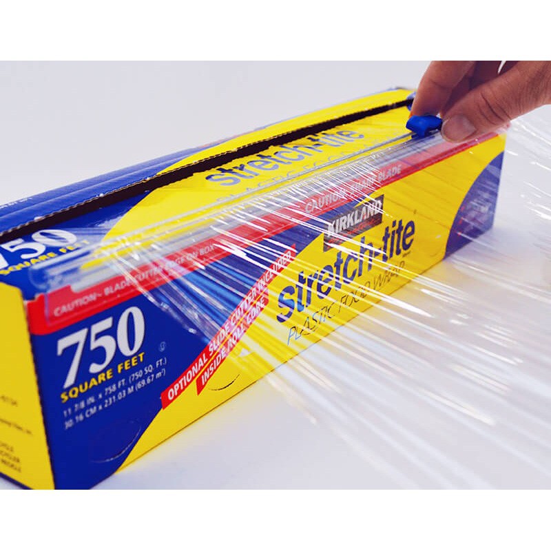 ♙▧✾Kirkland Signature Stretch-tite Plastic Food Wrap • 750sq.ft