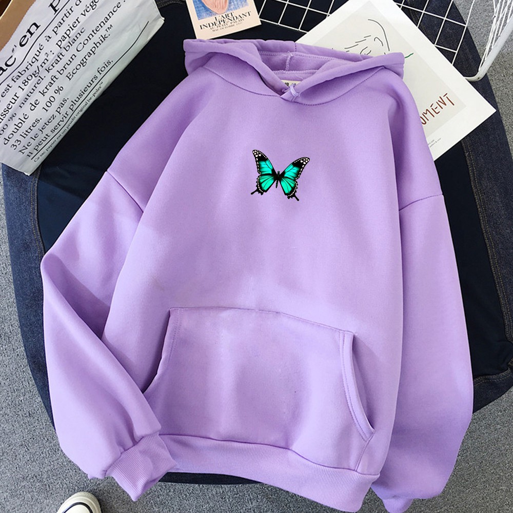 Women Butterfly Graphic Hoodies Aesthetic Hoodie Female Long Sleeve  Pullovers hip pop hoodie | Shopee Philippines