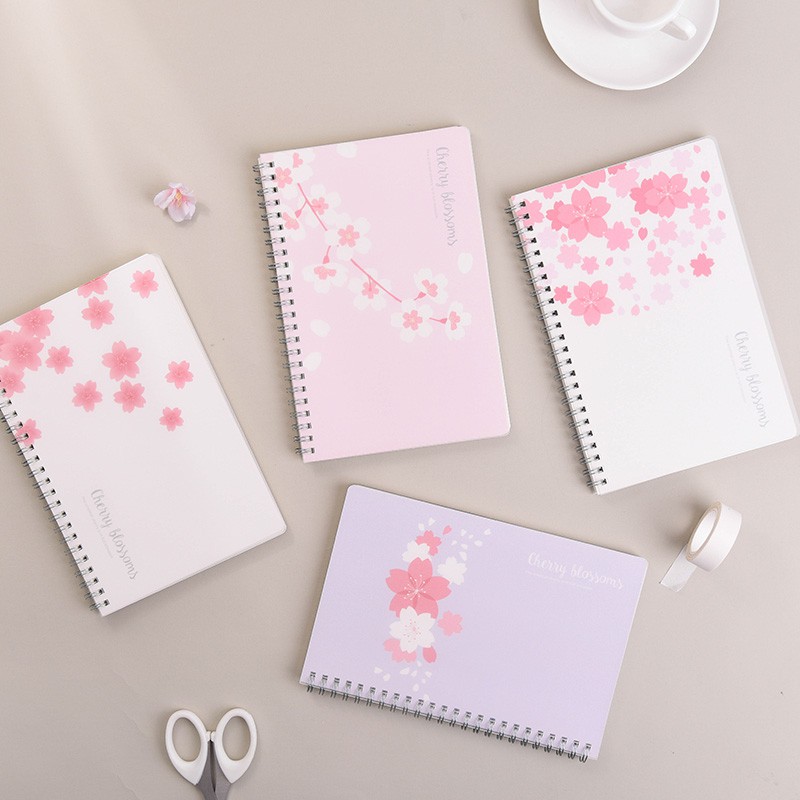 CHERRY BLOSSOM SPIRAL RULED NOTEBOOK A5 | Shopee Philippines