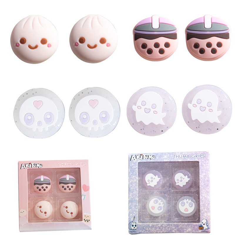 Switch OLED Ghost Thumb Grip Cap Joycon Controller Joystick Cover Game ...