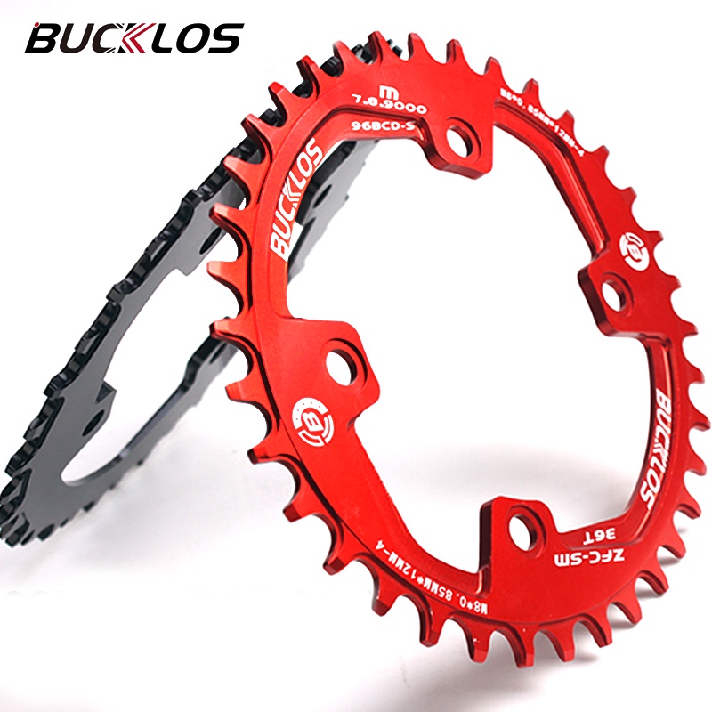 BUCKLOS 96BCD MTB Chainring Asymmetrical Oval Round Crankset 32T/34T ...