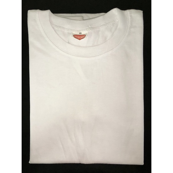Oxford Plain Tshirt - White 200GSM