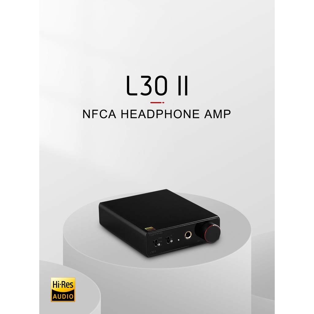 Topping L30 II NFCA hoofdtelefoonversterker cinch-ingang PRE/RCA/HPA-uitgang 560 mWx2 Home Desktop HiFi hoofdtelefoon voorversterker (zwart