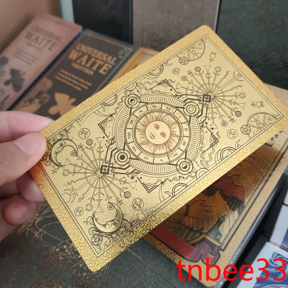 Mazzo Di Carte Tarocchi Waite, Edizione Gold Foil, Lamina D'oro, Nuovo 2024 - Foto 2